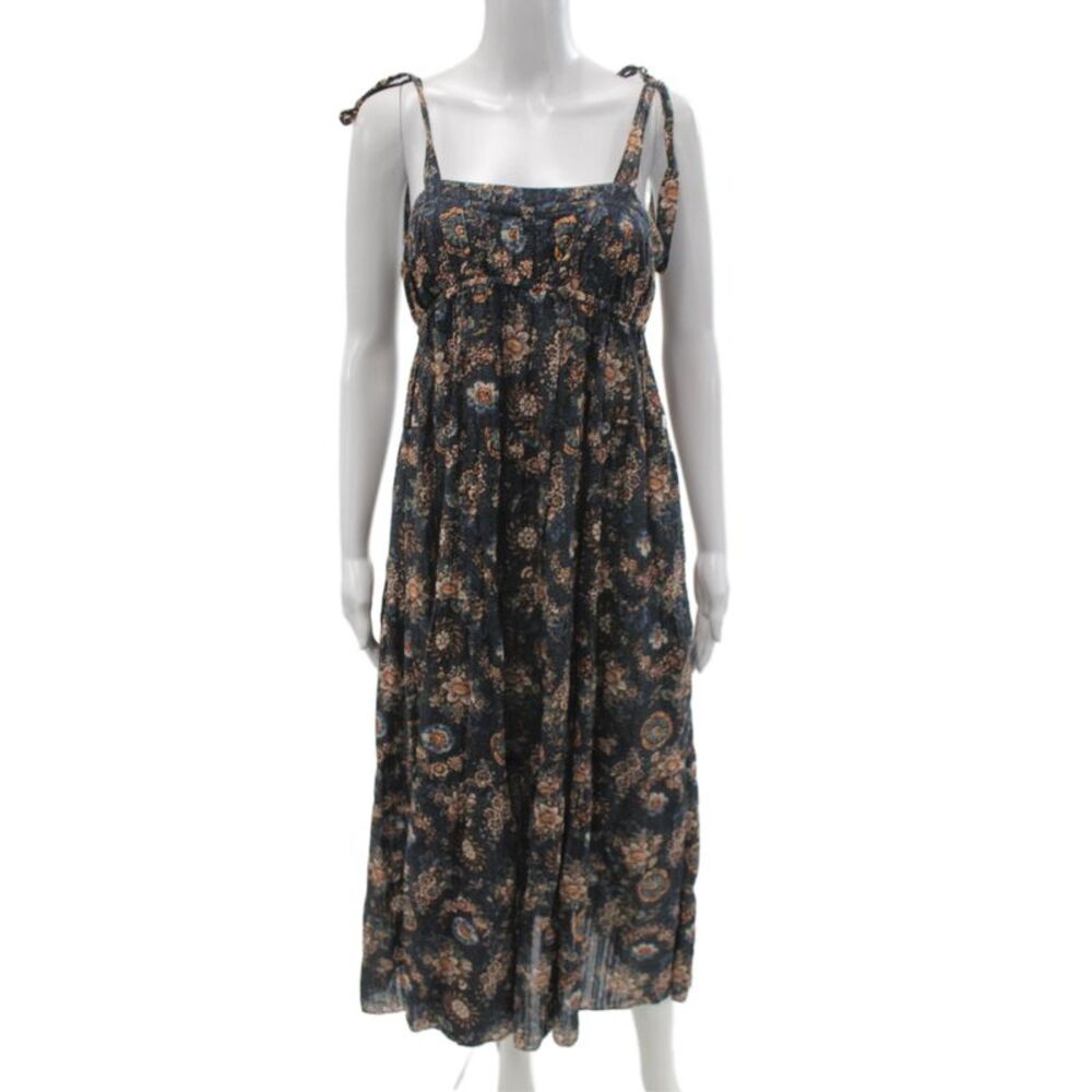 Ulla Johnson Womens Floral Square Neck Sleeveless Maxi Dress Multicolor Size 2